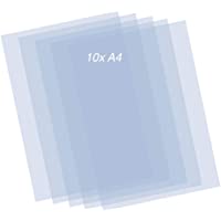 QBIX Hojas de Mylar - 10 piezas de hojas de plantilla de plástico - Hojas A4 transparentes de 0-2 mm - Plantilla de…